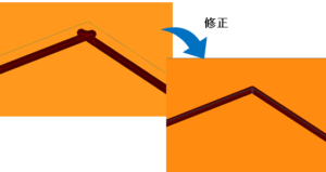 オフセット干渉の自動修正