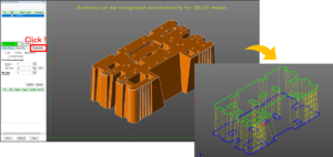 Automatic extraction of wire machining parts