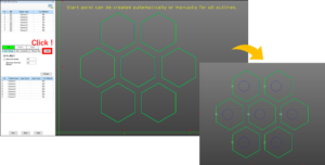 Automatic generation of starting holes